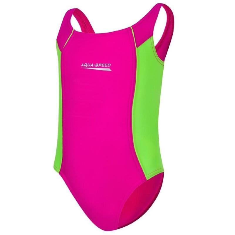 Aqua-Speed Luna dívčí plavky růžová-zelená POUZE 122 (VÝPRODEJ)