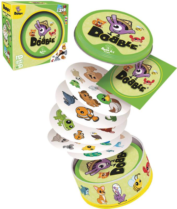 Asmodee Hra postřehová Dobble ZOO new v plechové krabičce (společenská hra)