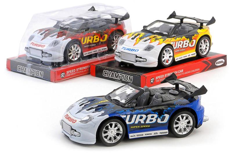Auto Turbo sportovní závodní na setrvačník závodnička 3 druhy
