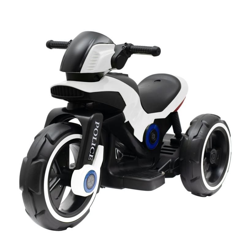 BABY MIX Dětská elektrická motorka POLICE bílá