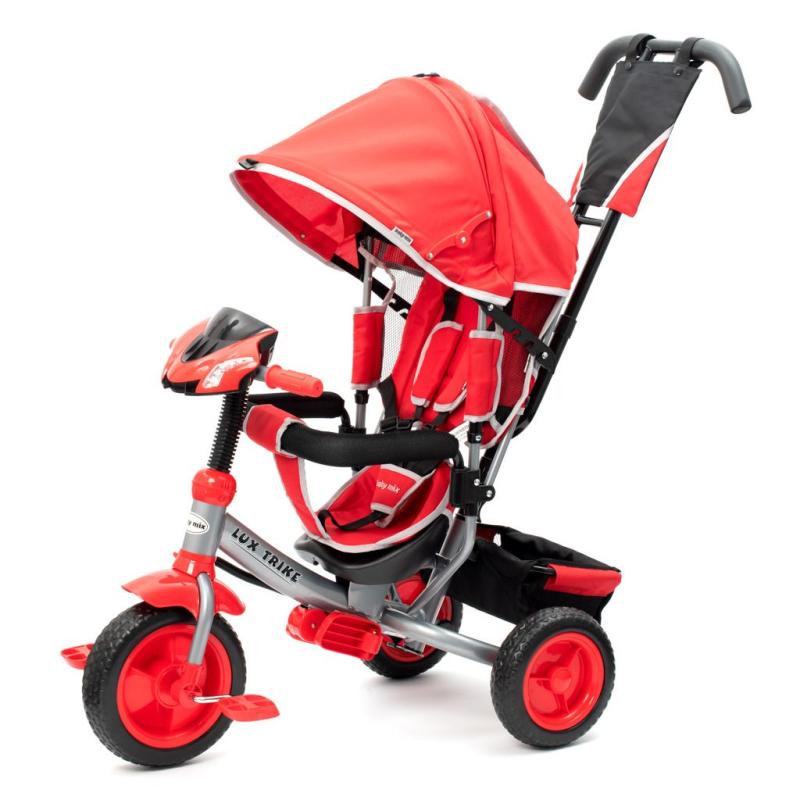 Levně BABY MIX Dětská tříkolka s LED světly Lux Trike červená - Červená