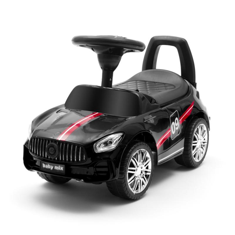 BABY MIX Dětské odrážedlo se zvukem RACER černé