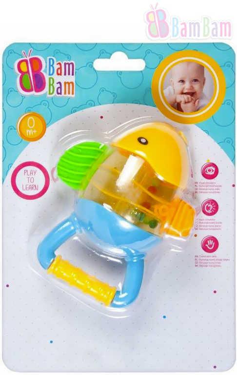 Bam Bam Baby chrastítko RYBKA kousátko pro miminko