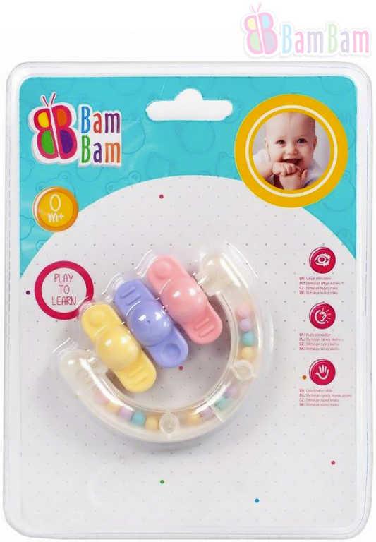Bam Bam Baby chrastítko TVARY kousátko pro miminko