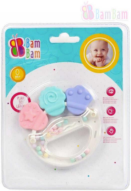 Bam Bam Baby chrastítko ZVONEK kousátko pro miminko
