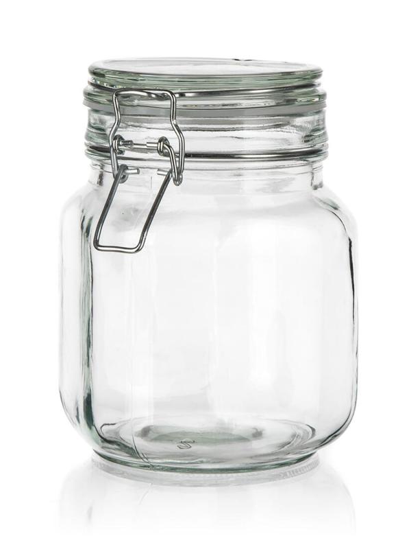 Banquet Dóza hermetická hranatá 1000ml skl. s patentním uzávěrem