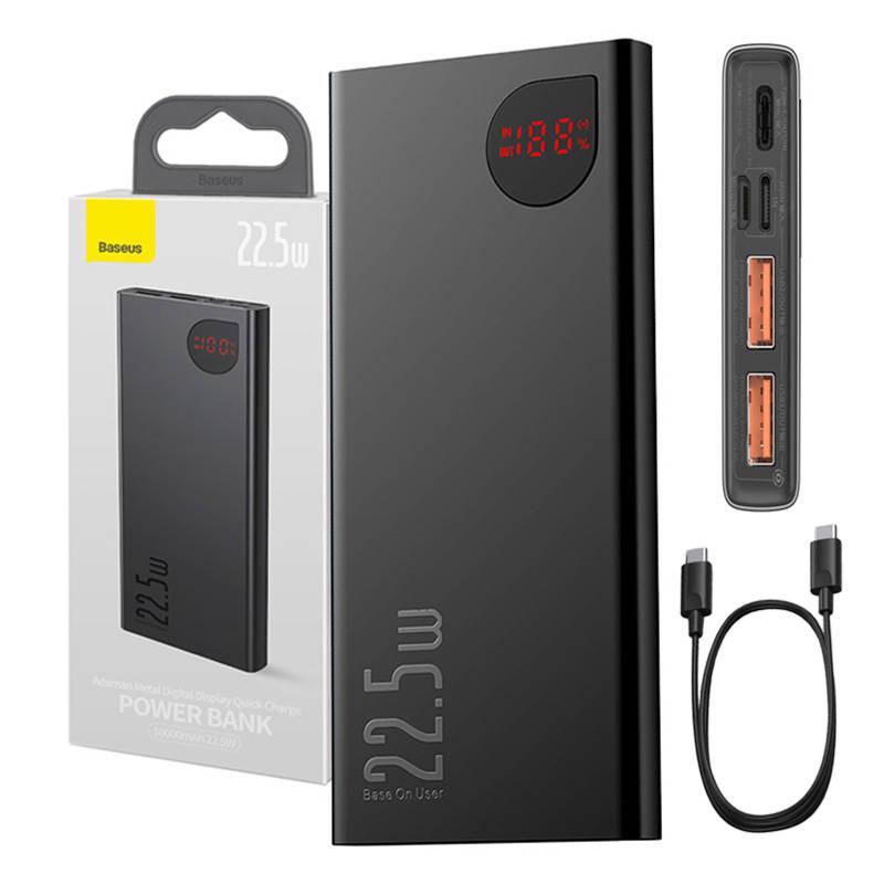 Baseus Powerbanka Adaman Metal, 10000mAh, 22,5W (černá)