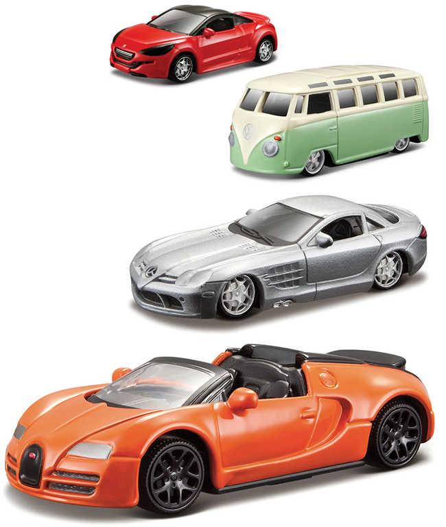 BBurago Auto kovové 8cm model 1:64 různé druhy na kartě