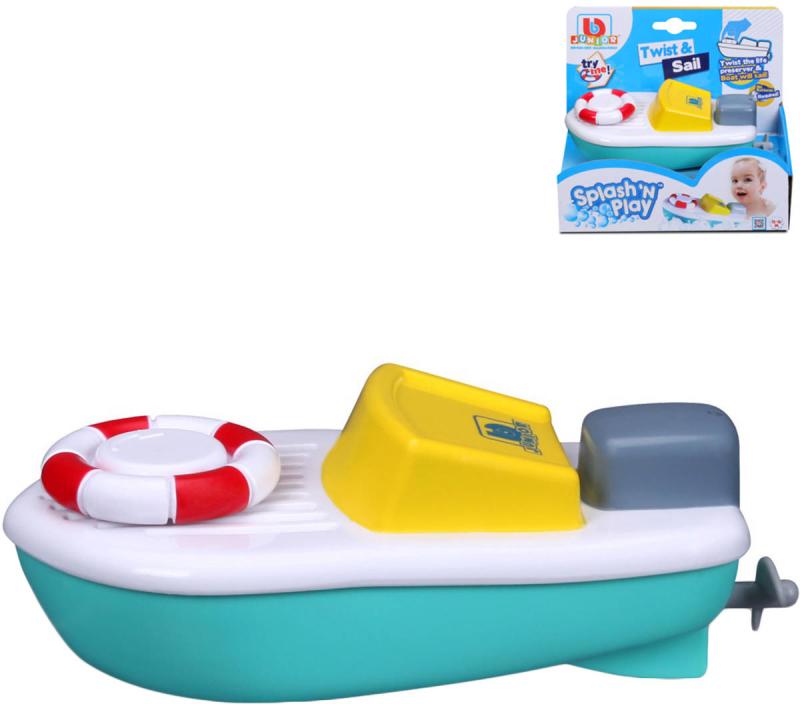 BBurago Junior baby lodička natahovací motorový člun do vody do vany