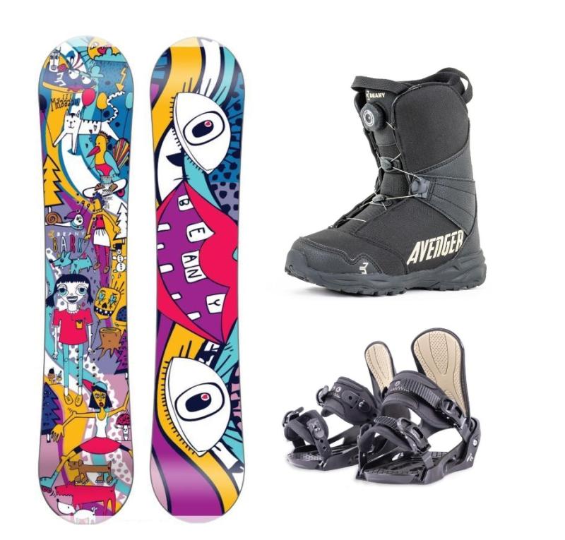 Beany Bark detský snowboard + Beany Junior viazanie + Beany Avenger BS topánky