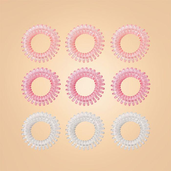 BeastPink Set špirálových gumičiek do vlasov pink
