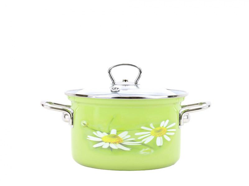 Belis Hrnec DAISY 16cm 2,1l se skleněnou poklicí