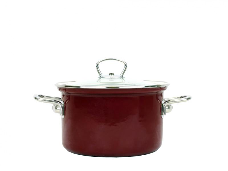 Belis Hrnec ECO-CERAMIC 16cm 2,1l se skleněnou poklicí