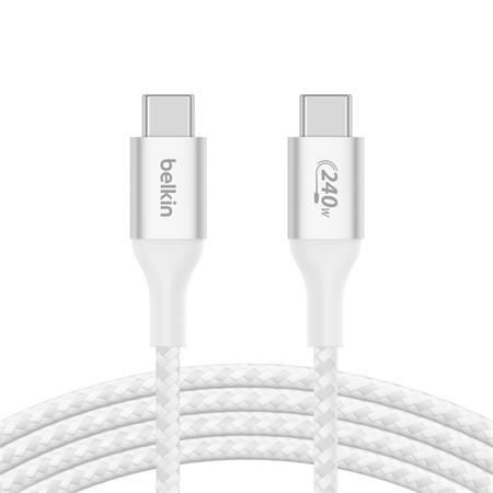 Belkin BOOST CHARGE™ USB-C/USB-C kabel 240W, 1m, bílý - odolný