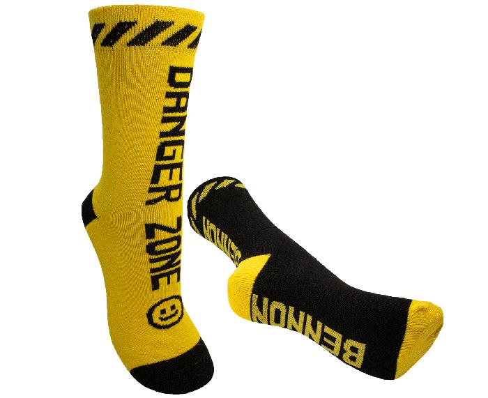 Levně Bennon BENNONKY Black/Yellow Socks - 36-38