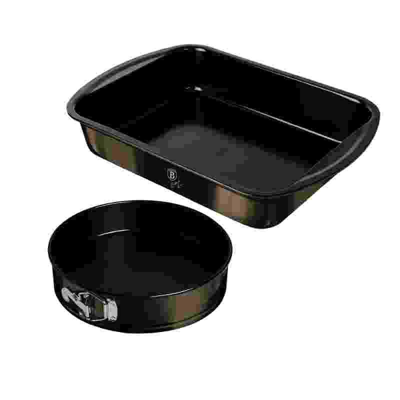 Berlingerhaus Sada pečicích forem s titanovým nepřilnavým povrchem 2 ks Shiny Black Edition