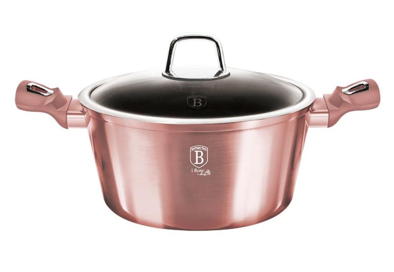 Berlingerhaus Kastrol s poklicí s mramorovým povrchem 20 cm I-Rose Edition