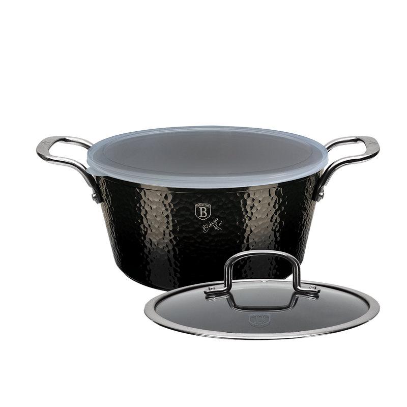 Berlingerhaus Kastrol s poklicí s titanovým povrchem 28 cm Shine Basalt Collection