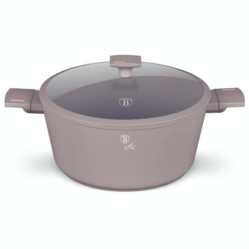 Berlingerhaus Kastrol s titanovým povrchem a poklicí 28 cm Taupe Collection