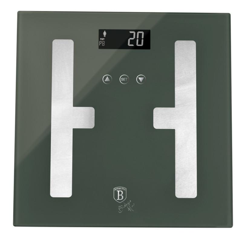 Berlingerhaus Osobní váha s měřením tuku, svalů a vody 180 kg Matte Green Collection
