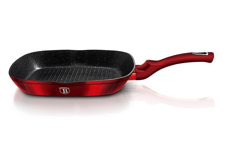 Berlingerhaus Pánev grilovací s mramorovým povrchem 28 cm Burgundy Metallic Line