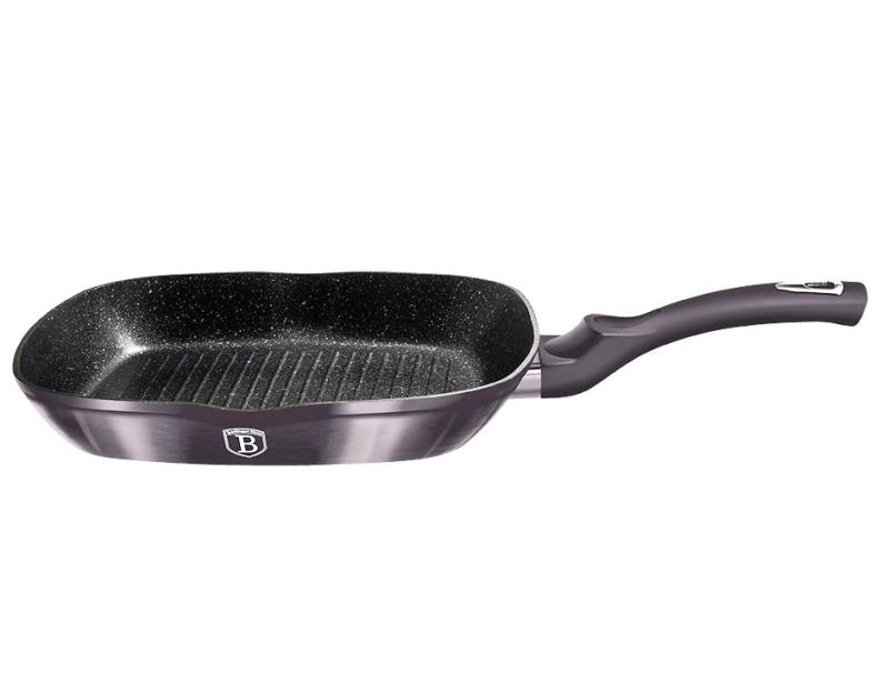 Berlingerhaus Pánev grilovací s mramorovým povrchem 28 cm Carbon PRO Line