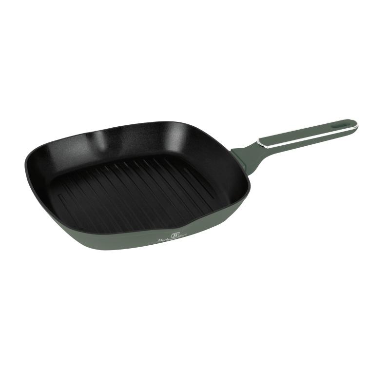 Berlingerhaus Pánev grilovací s titanovým povrchem 28 cm Matte Green