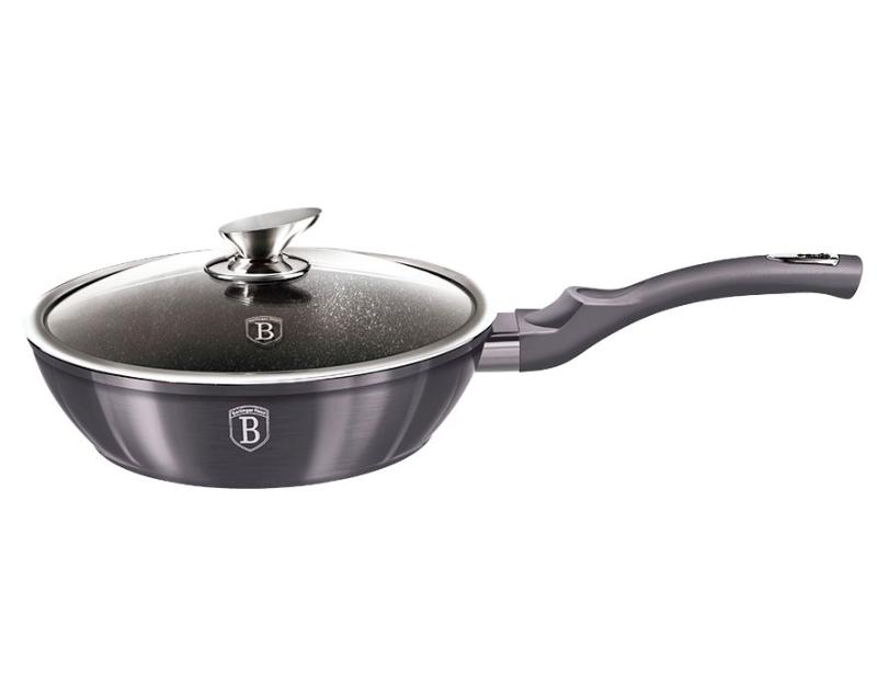 Berlingerhaus Pánev s poklicí s mramorovým povrchem 24 cm Carbon PRO Line