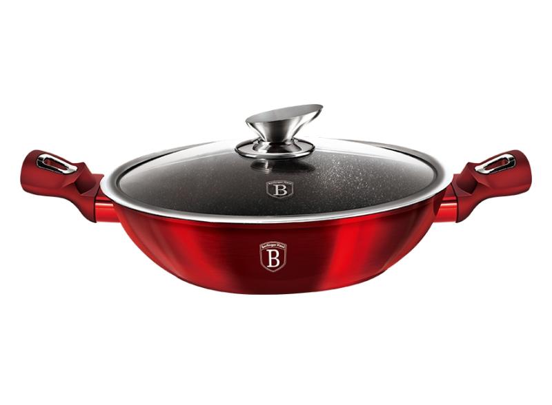 Berlingerhaus Wok s poklicí 30 cm Burgundy Edition