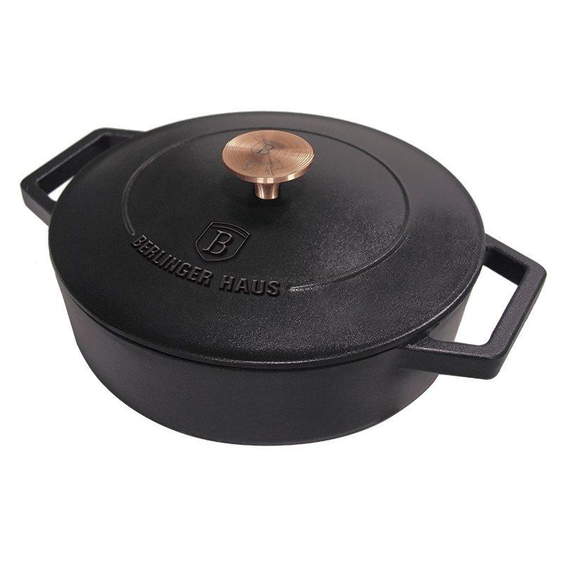 Berlingerhaus Pekáč litinový s poklicí 26 cm Black Rose Collection