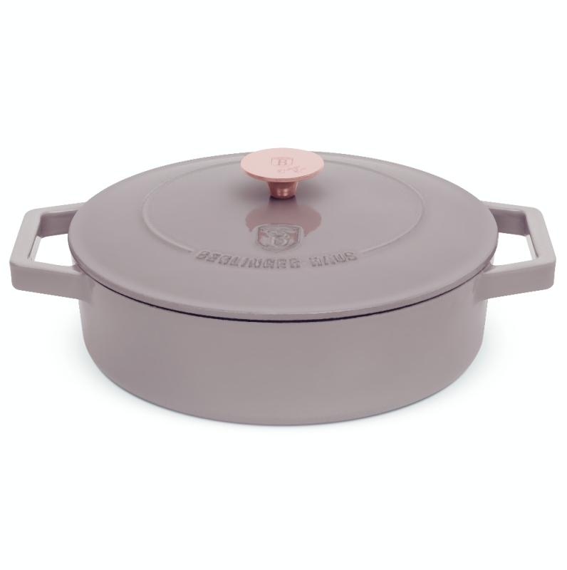 Berlingerhaus Kastrol litinový s poklicí 26 cm Taupe Collection