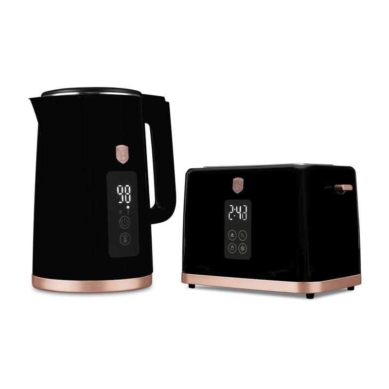 Berlingerhaus Rychlovarná konvice + toustovač 2200W sada Black Rose Collection