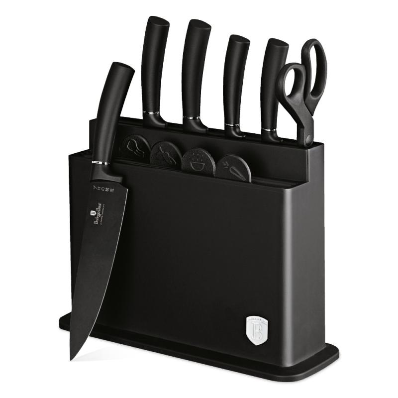 Berlingerhaus Sada nožů s nepřilnavým povrchem 11 ks ve stojanu Matte Black Collection