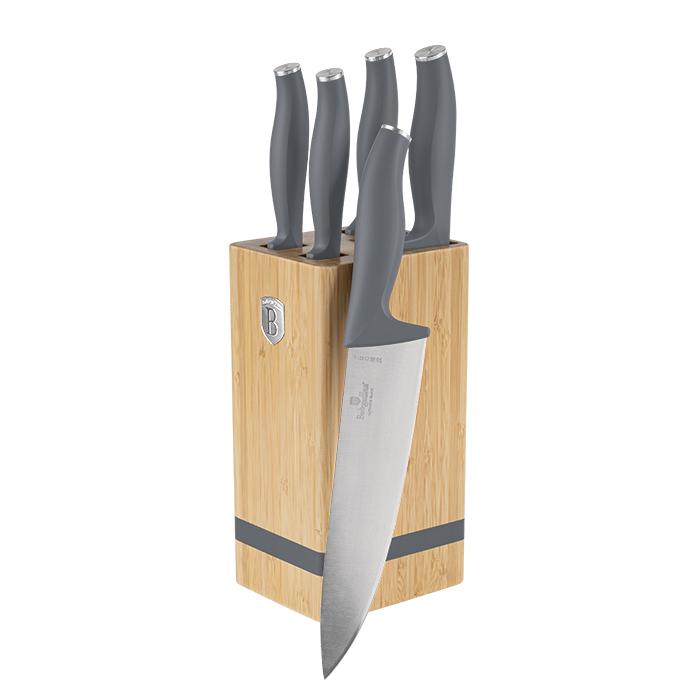 Berlingerhaus Sada nožů se stojanem BAMBOO 6 ks Aspen Collection