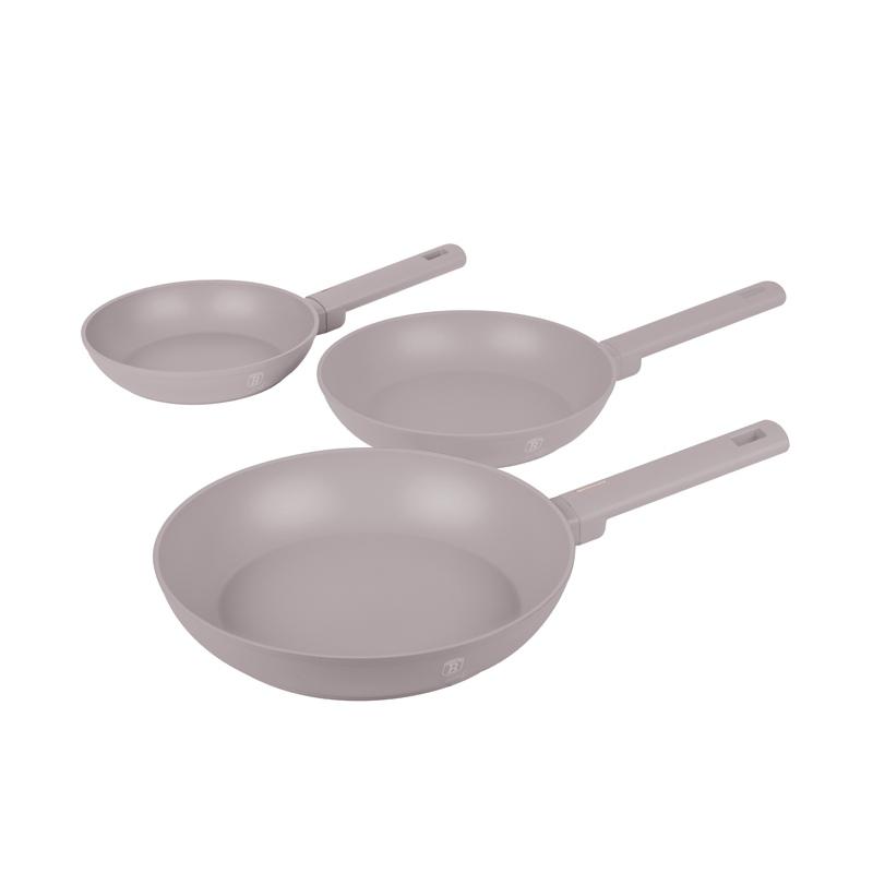 Berlingerhaus Sada pánví s titanovým povrchem 3 ks Taupe Collection