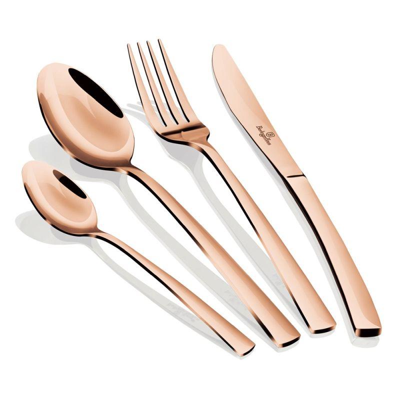 BH-2638 Sada příborů 16 ks nerez mirror Rosegold Metallic Line