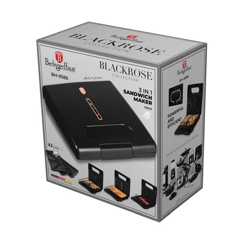 Berlingerhaus Sendvičovač 3 v 1 s odnímatelnými deskami Black Rose Collection