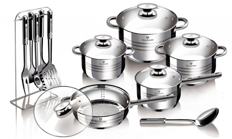 Blaumann Sada nádobí nerez 17 ks Jumbo Gourmet Line