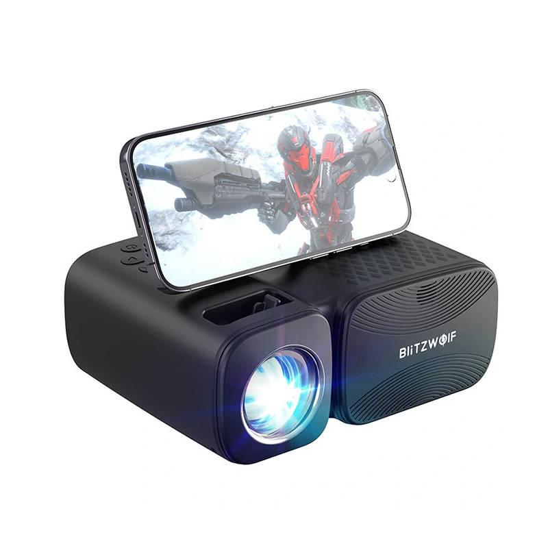 Blitzwolf BW-V3 Mini LED paprsek / projektor, Wi-Fi + Bluetooth (černý)