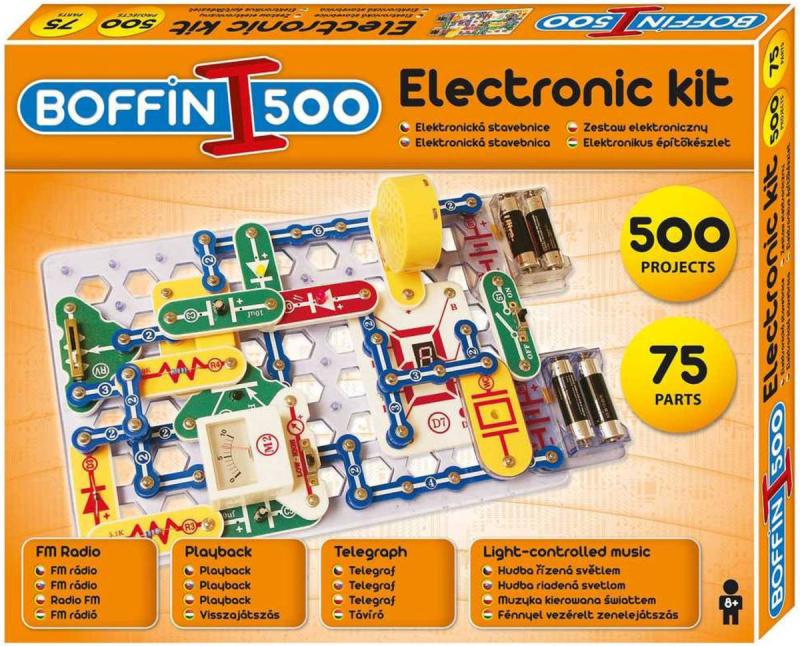 Boffin I. 500 Elektronická stavebnice 500 projektů 75 součástek na baterie