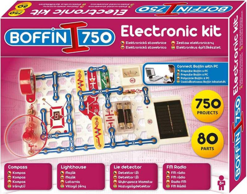 Boffin I. 750 Elektronická stavebnice 750 projektů 80 součástek na baterie