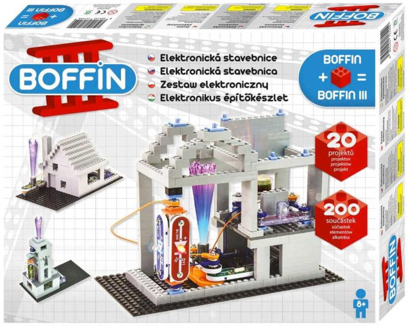 Boffin III. BRICKS Elektronická stavebnice 20 projektů 200 součástek na baterie