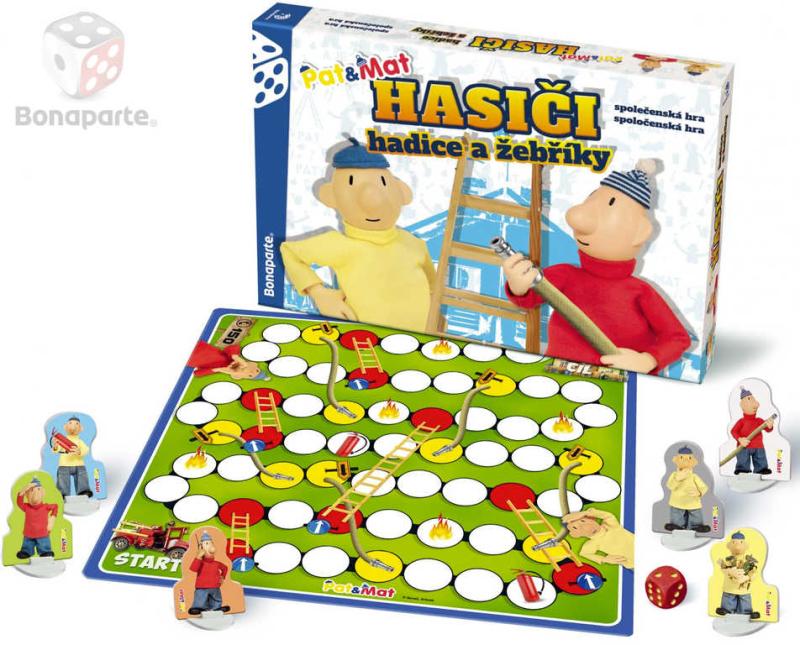 Bonaparte Hra Hasiči hadice a žebříky Pat a Mat (společenská hra)