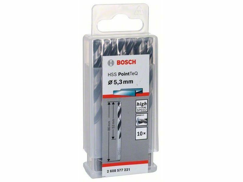 BOSCH Spirálový vrták HSS PointTeQ 5,3 mm, sada 10ks - 3165140907309