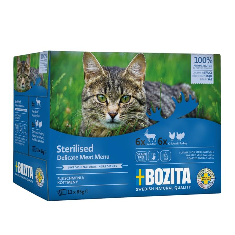 Bozita Cat Sterilised kousky masa v omáčce, kapsička 85 g (12 pack)