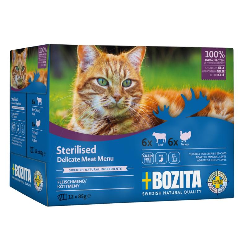 Bozita Cat Sterilised kousky masa v želé, kapsička 85 g (12 pack)
