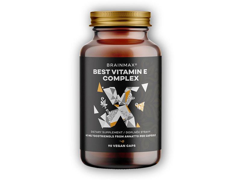 BrainMax Best Vitamin E Complex Tokotrienoly v přírodní formě 90 rostlinných kapslí