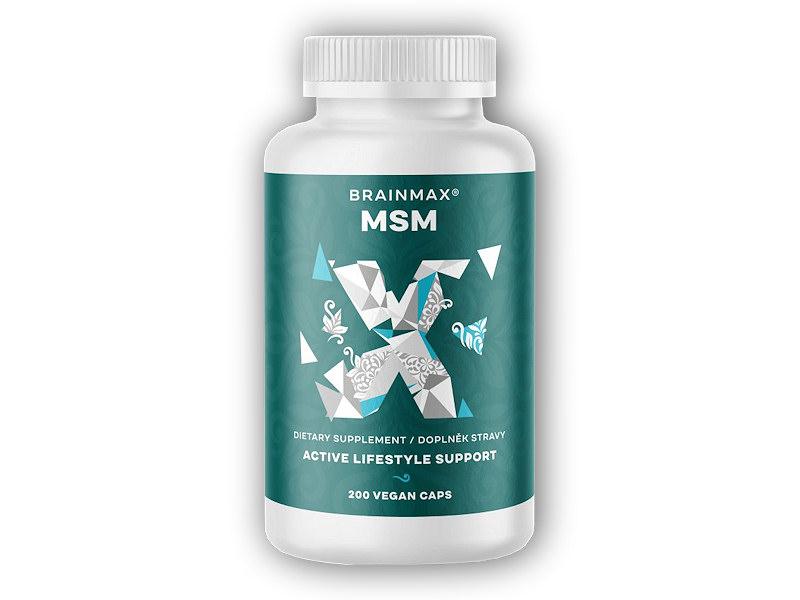 BrainMax MSM 800mg 200 rostlinných kapslí