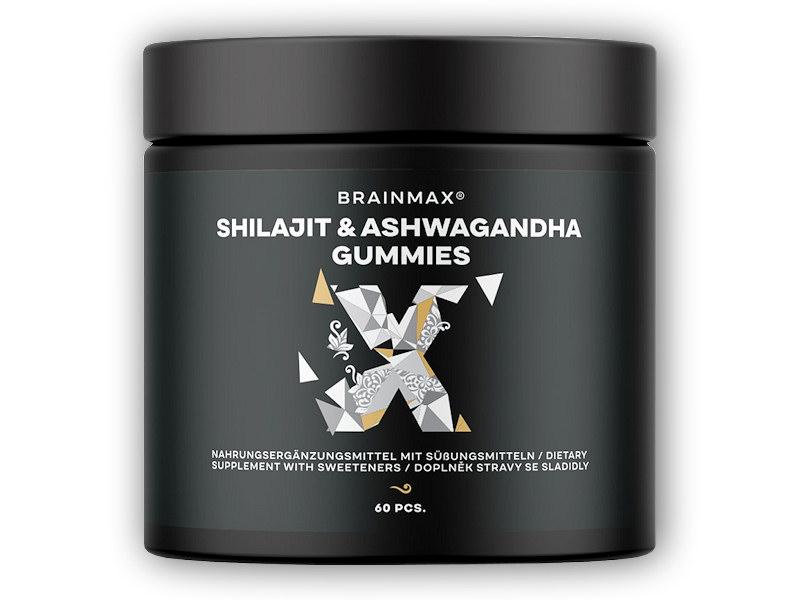 BrainMax Shilajit Ashwagandha Gummies 60 bonbónů