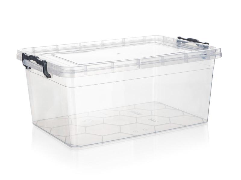 Brilanz Box úložný GEMA 14l, 42x27x18cm, víko, klip, PH ŠE/TRA